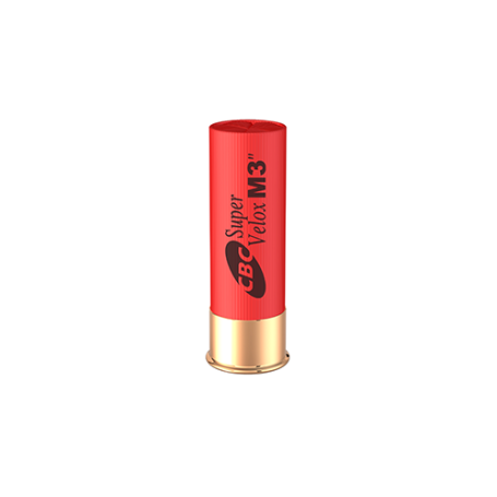 CARTUCHO CBC SUPER VELOX M3″ CALIBRE 12 CÂMARA 76,2MM CHUMBO 3T