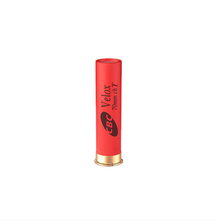 CARTUCHO CBC KNOCK VELOX CALIBRE 28 CÂMARA 70MM CHUMBO T